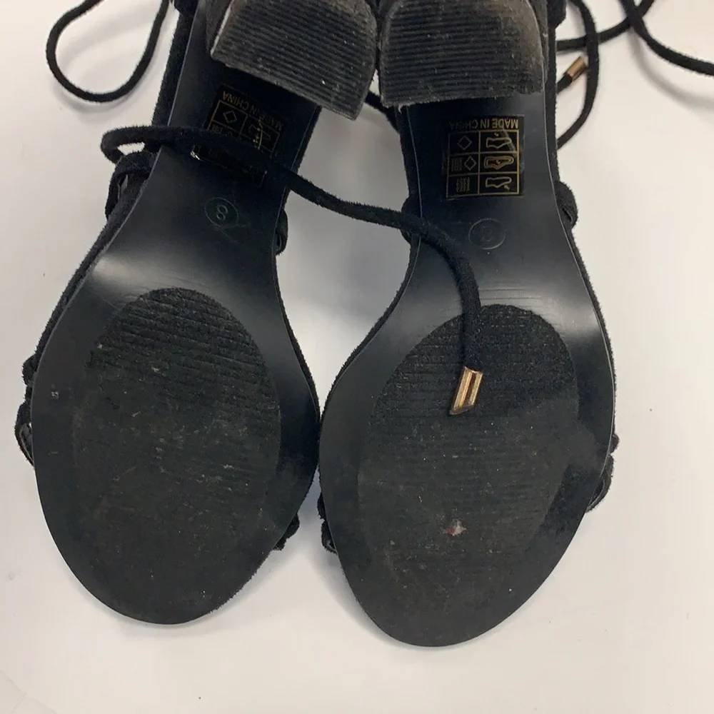 So Me suede lace up heels